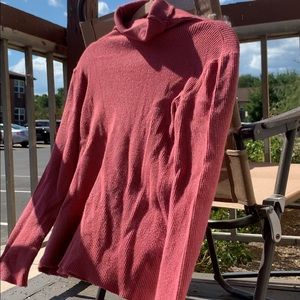 Rosy Pink Turtleneck Winter Shirt